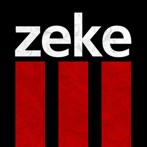 ezekiel_iii logo: a black square with "zeke" written out in white letters above three red bars underneath it